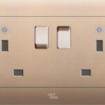 2 GANG 13A SWITCHED SOCKET C/W NEON INDICATOR